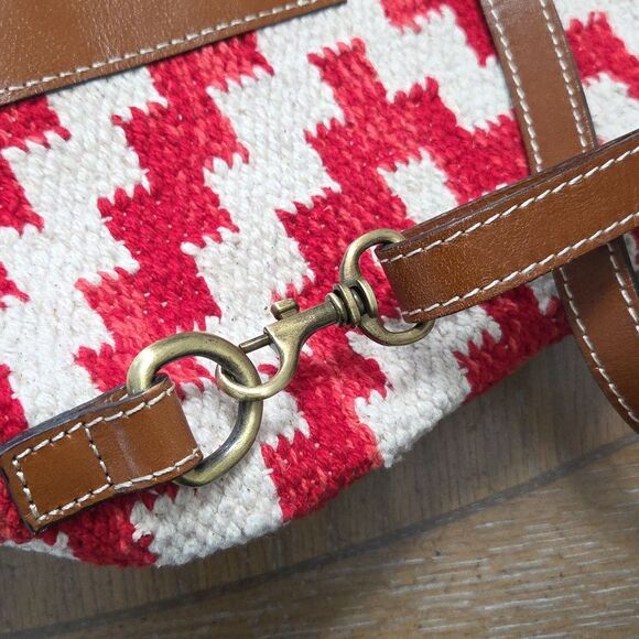 Patricia Nash Leather Aztec Woven Casoli Convertible Backpack, Nwot - Picture 9 of 9
